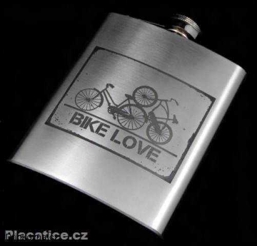 Nerezová placatka pro cyklisty - Bike love