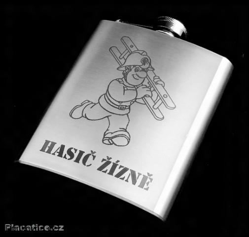 Nerezová placatka pro hasiče - Hasič žízně