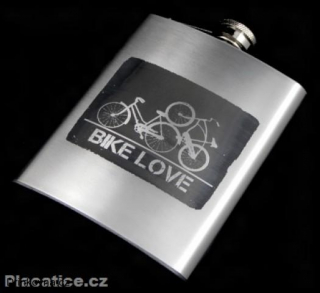 Nerezová placatka pro cyklisty - Bike love Invert