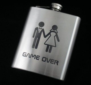 Nerezová placatka pro novomanžele - Game Over 2