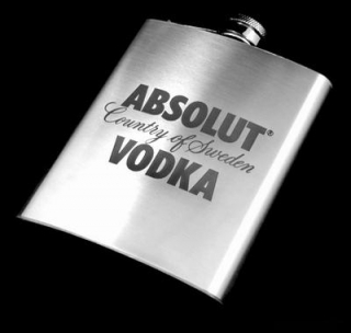 Nerezová placatka Absolut Vodka